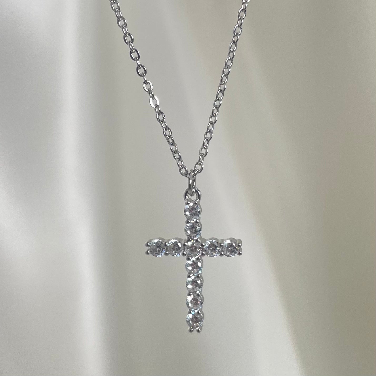 "GOODNESS CROSS" SILVER/GOLD NECKLACE