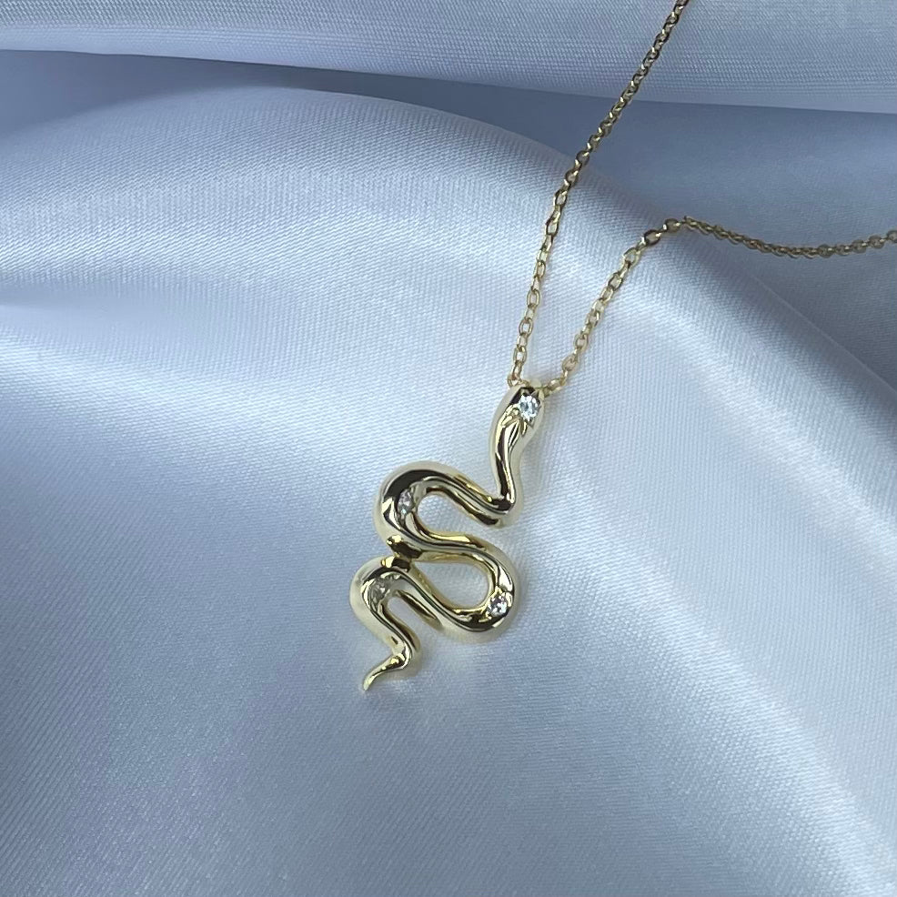 "SNAKE” SILVER/GOLD NECKLACE