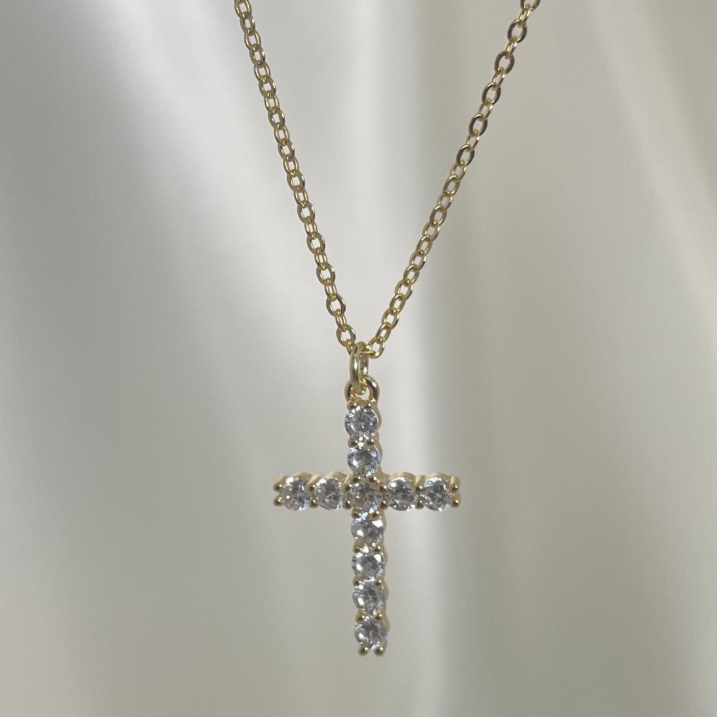 "GOODNESS CROSS" SILVER/GOLD NECKLACE