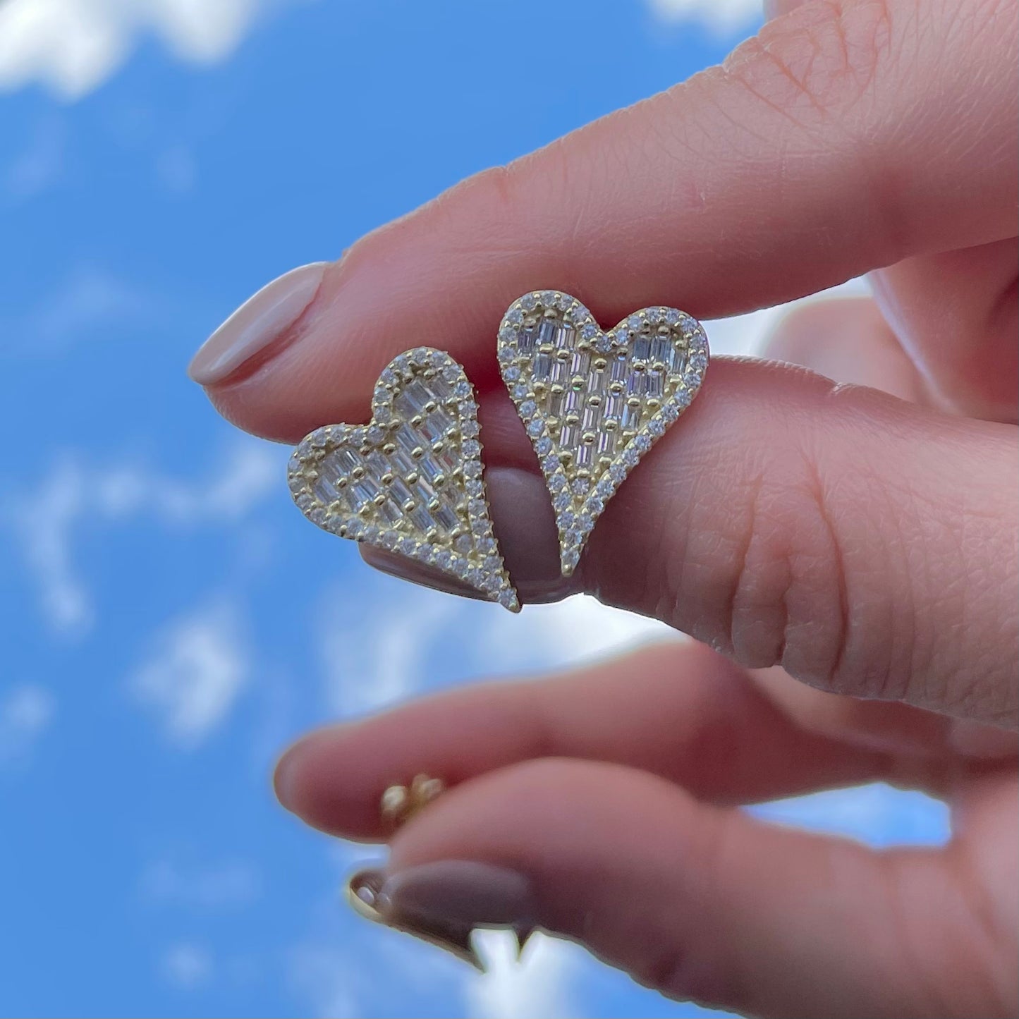 "ICON HEARTS" SILVER/GOLD EARRINGS