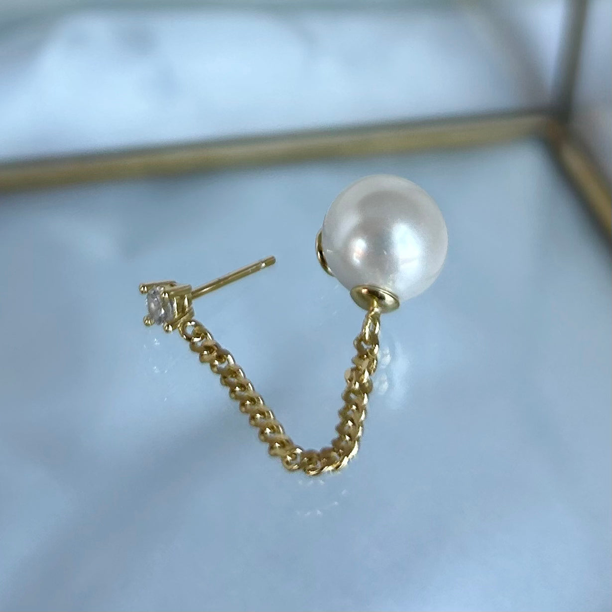 "MUSE PEARLS" SILVER/GOLD EARRINGS